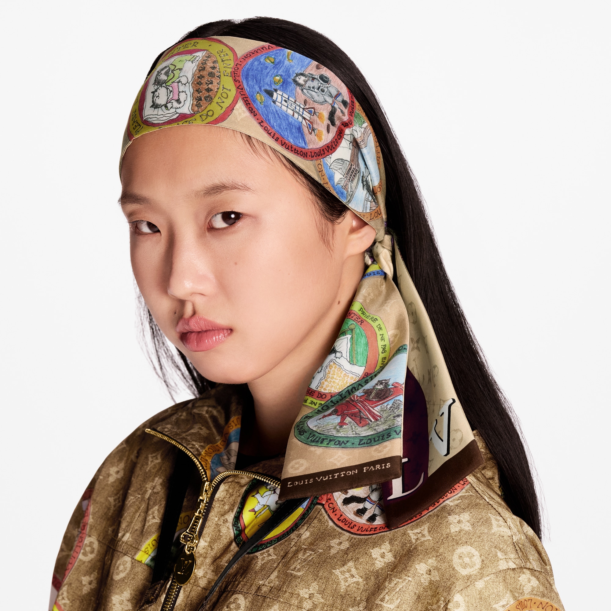 Women - My LV Trunk Bandeau S00 Women Accessories Silk Squares and Bandeaux | LOUIS VUITTON (Product zoom)