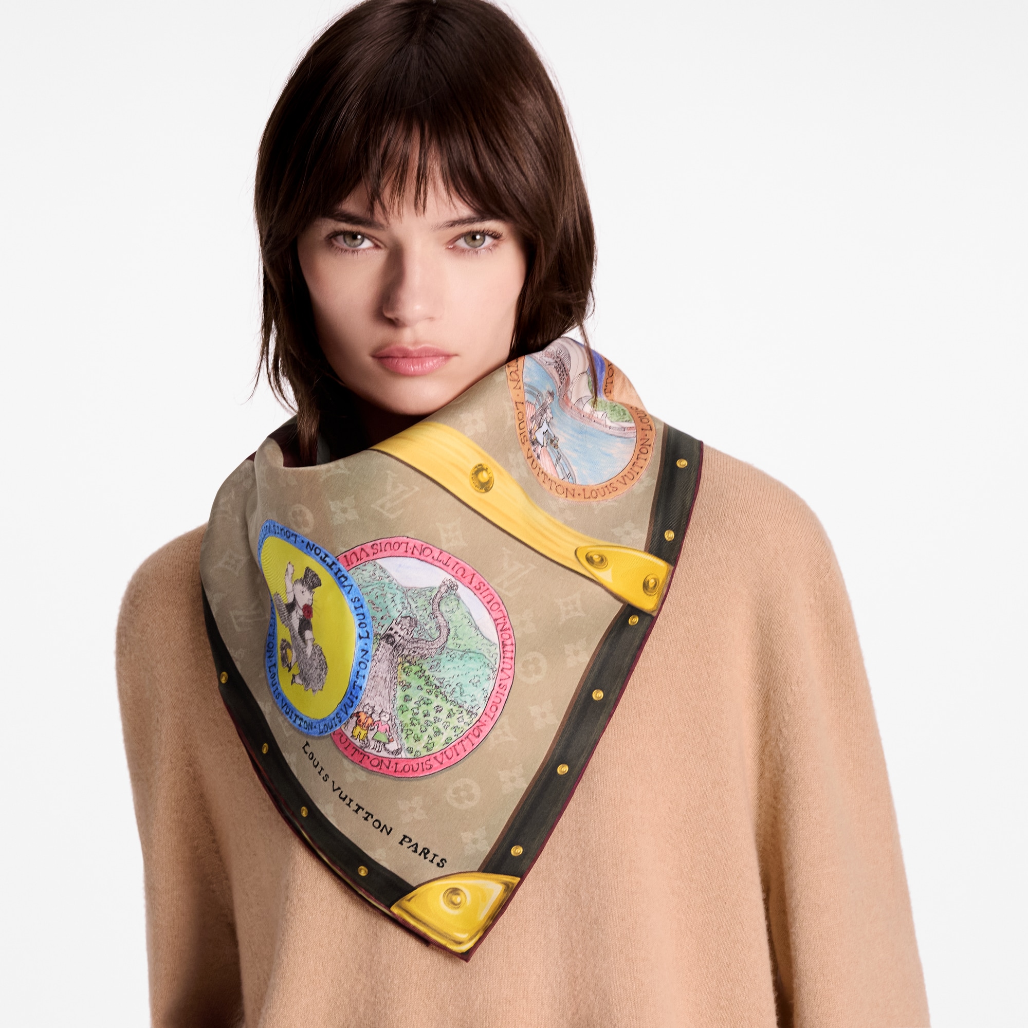 Women - My LV Trunk Square 90 S00 Women Accessories Silk Squares and Bandeaux | LOUIS VUITTON (Product zoom)