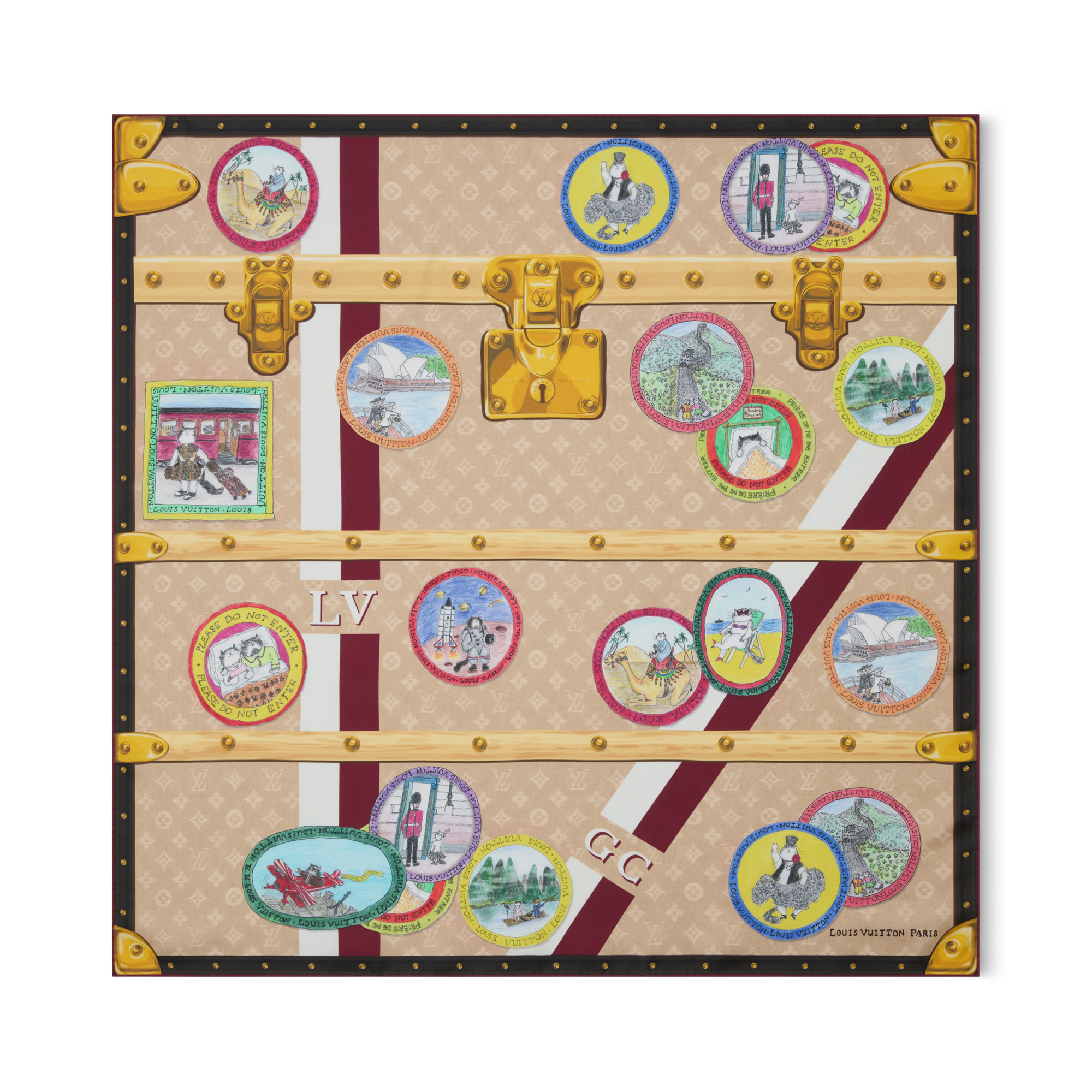 Women - My LV Trunk Square 90 S00 Women Accessories Silk Squares and Bandeaux | LOUIS VUITTON (Product zoom)