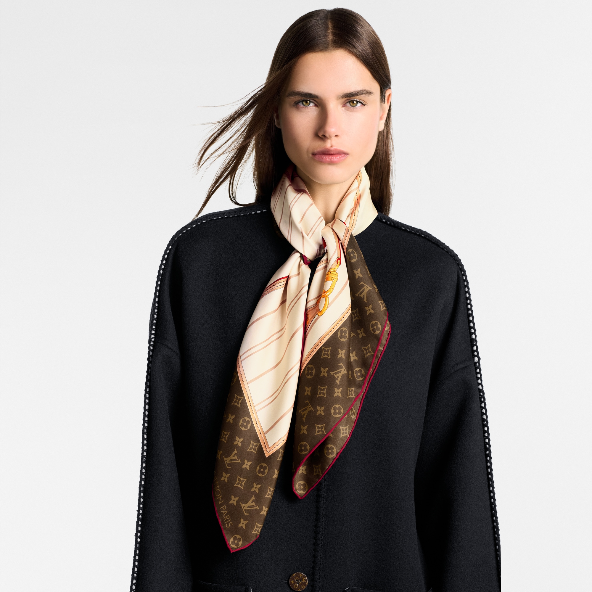 Women - My Neverfull Square 90 S00 Women Accessories Silk Squares and Bandeaux | LOUIS VUITTON (Product zoom)