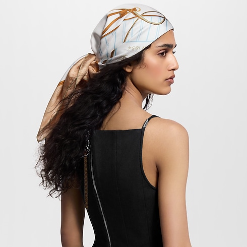 Women - My Neverfull Square 90 S00 Women Accessories Silk Squares and Bandeaux | LOUIS VUITTON (Product zoom)