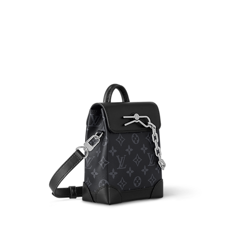 Men - Nano Steamer Bag Monogram Eclipse Men Bags All Collections | LOUIS VUITTON (Product zoom)