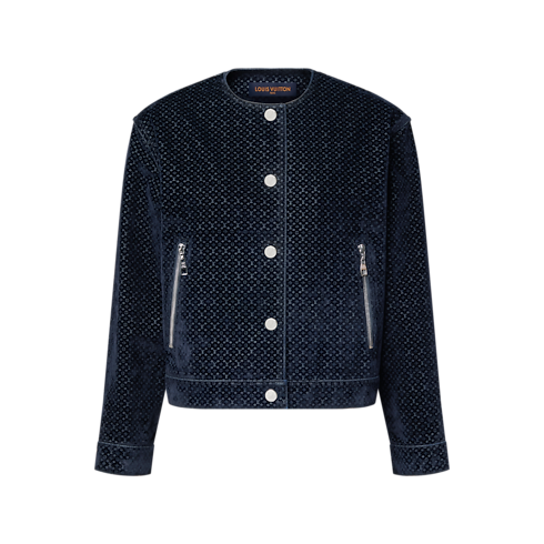 Women - Nanogram Flocket Velvet Jacket Women Ready-to-Wear Coats and Jackets | LOUIS VUITTON (Product zoom)