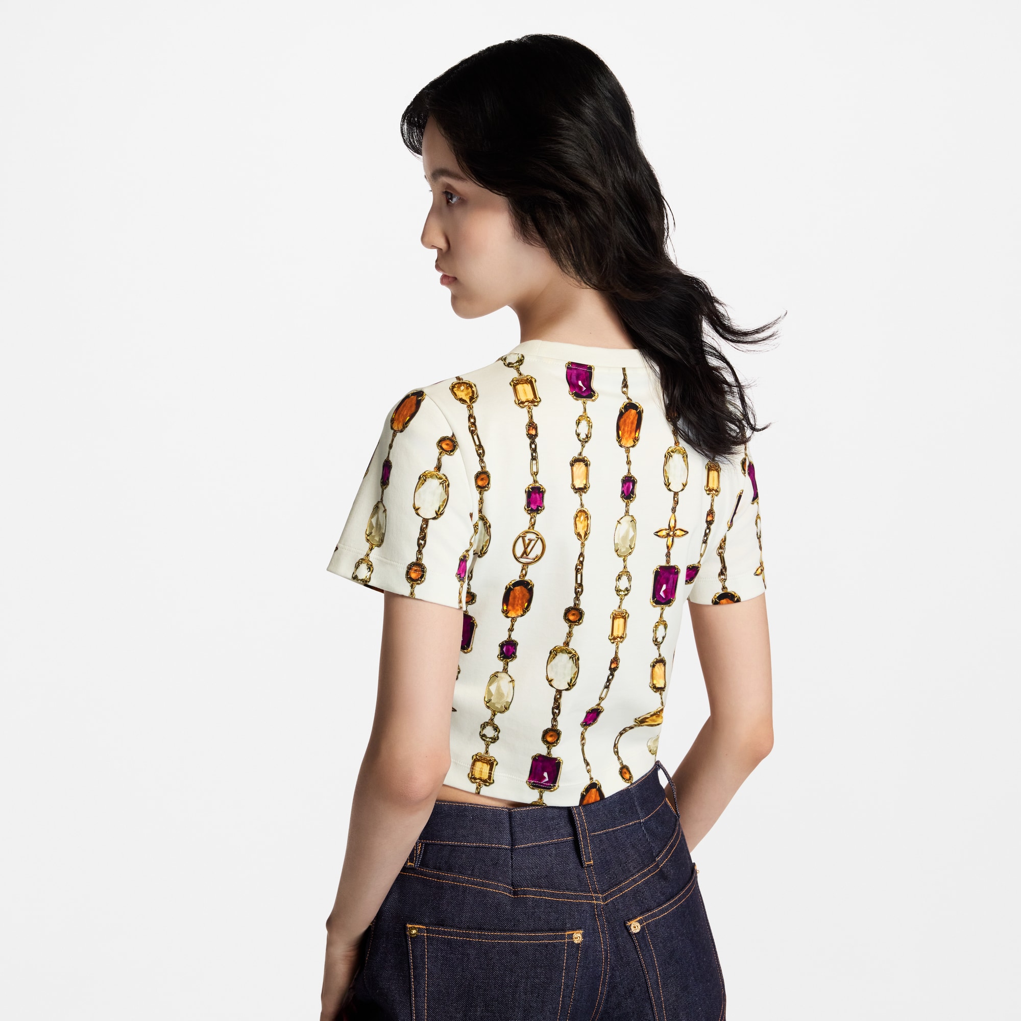Women - Necklace Print Crop Top  Women Ready-to-Wear Tops | LOUIS VUITTON (Product zoom)