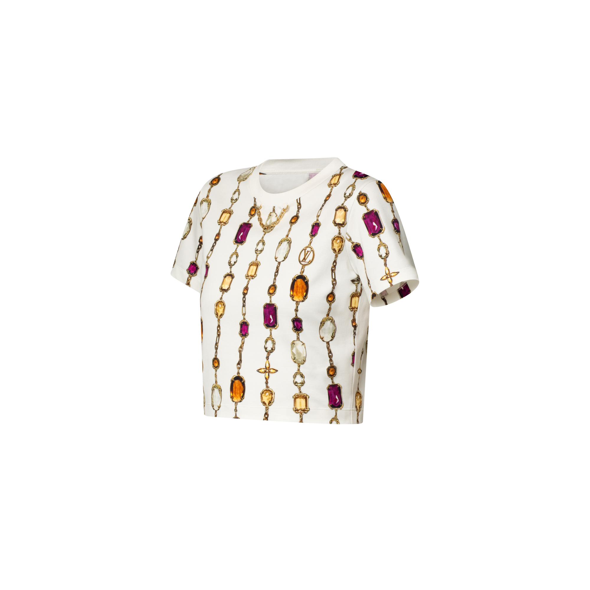 Women - Necklace Print Crop Top  Women Ready-to-Wear Tops | LOUIS VUITTON (Product zoom)