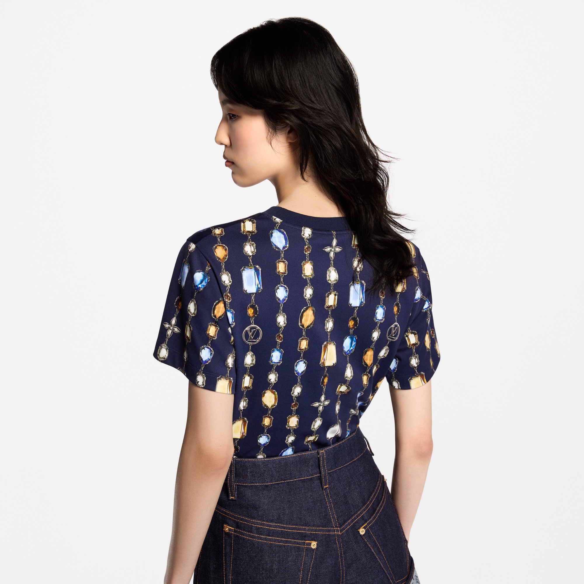 Women - Necklace Print T-Shirt  Women Ready-to-Wear Tops | LOUIS VUITTON (Product zoom)