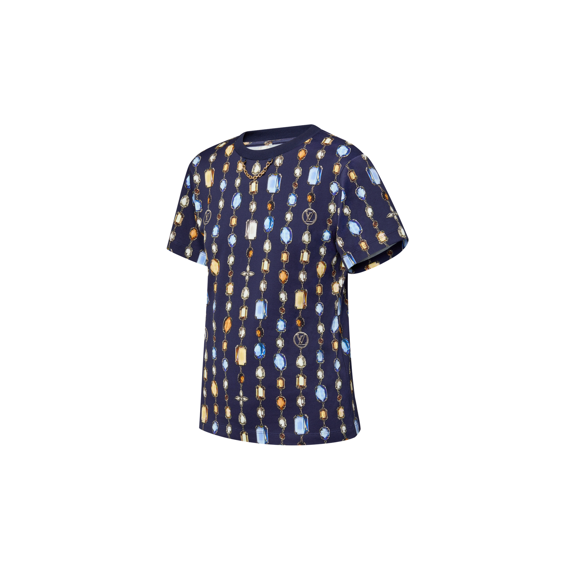 Women - Necklace Print T-Shirt  Women Ready-to-Wear Tops | LOUIS VUITTON (Product zoom)