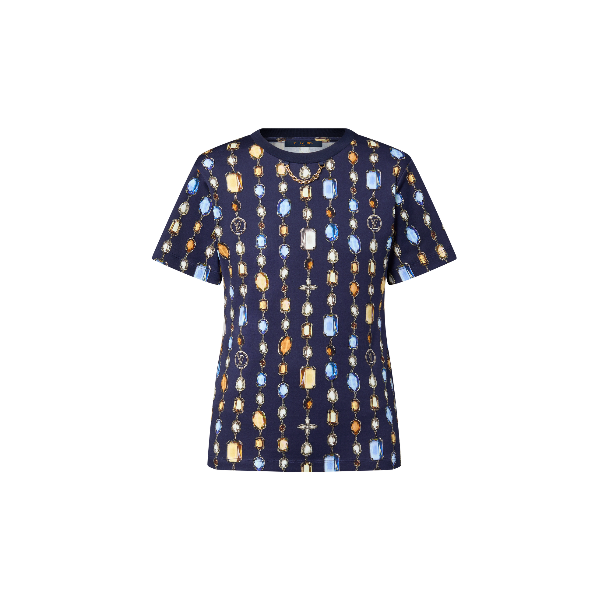 Women - Necklace Print T-Shirt  Women Ready-to-Wear Tops | LOUIS VUITTON (Product zoom)