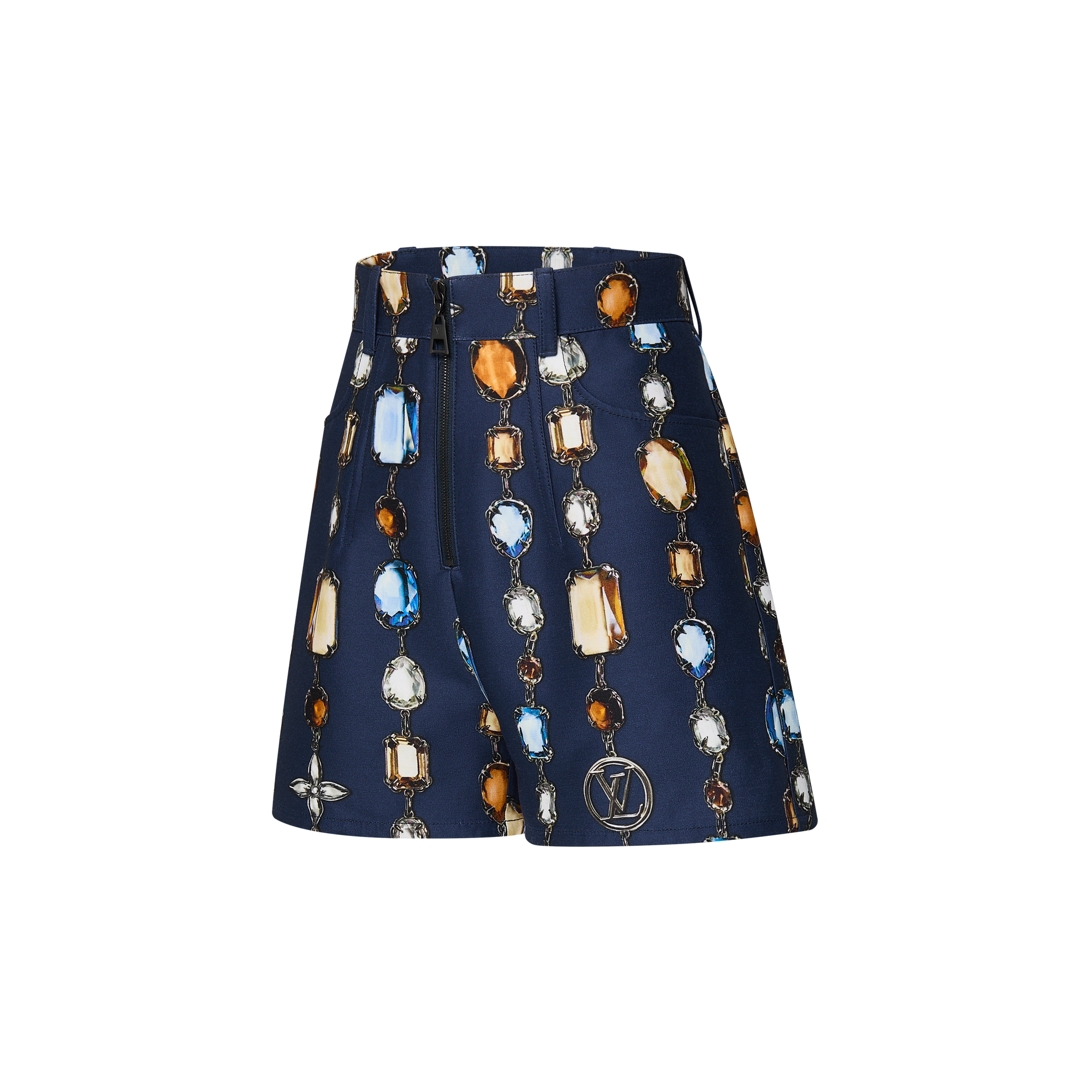 Women - Necklace Print Tailored Shorts  Women Ready-to-Wear Skirts and Shorts | LOUIS VUITTON (Product zoom)