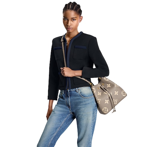 Women - NéoNoé MM Bucket Bag Bicolour Monogram Empreinte Leather Women Handbags Handbags | LOUIS VUITTON (Product zoom)