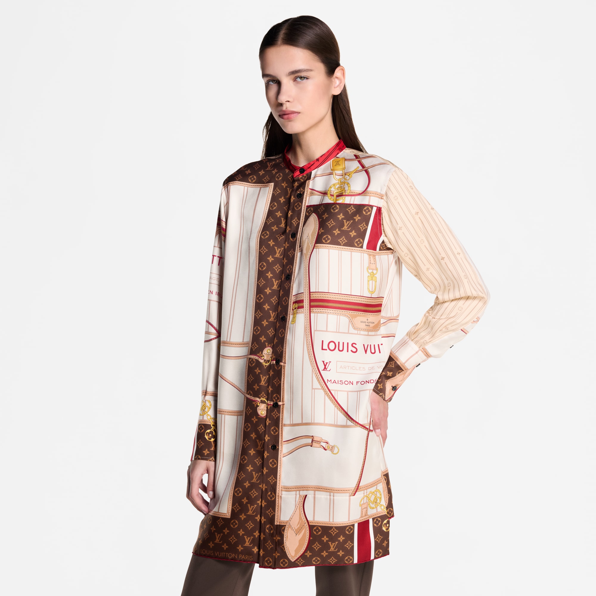 Women - Neverfull Foulard Silk Dress  Women Ready-to-Wear Dresses | LOUIS VUITTON (Product zoom)