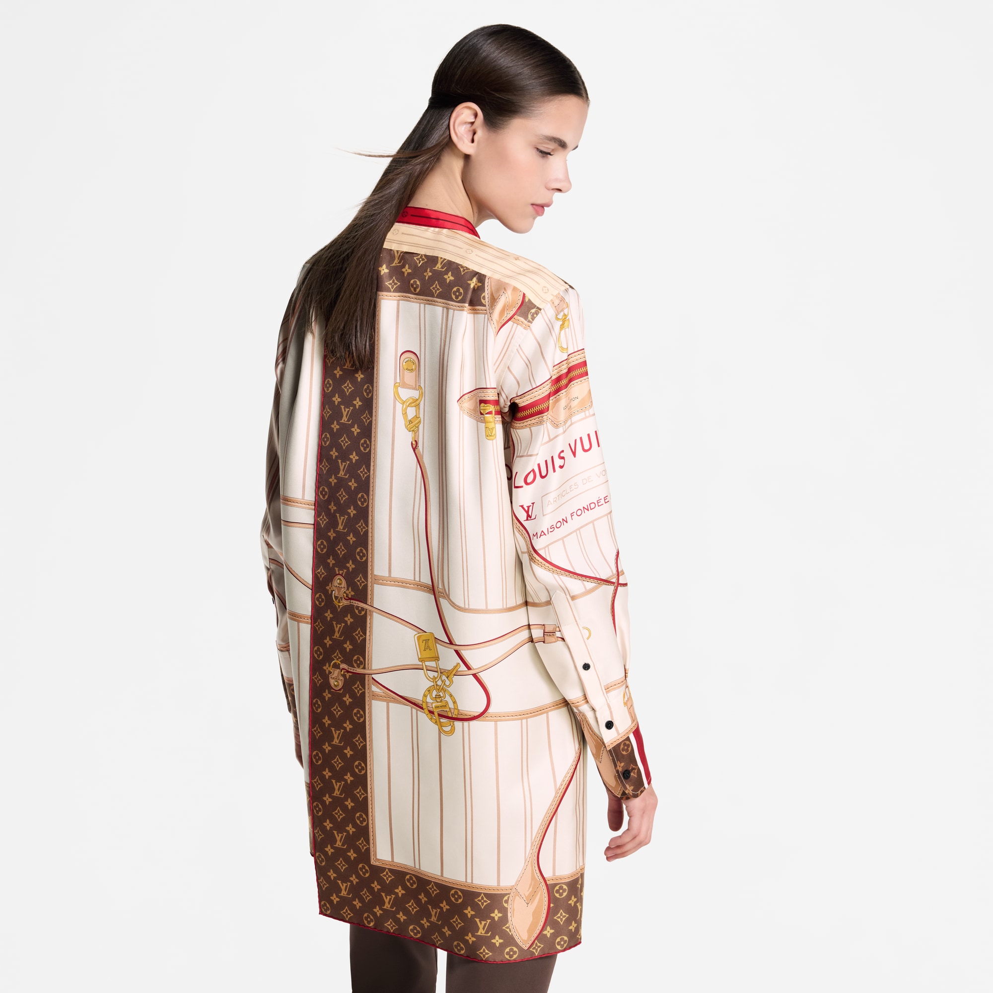 Women - Neverfull Foulard Silk Dress  Women Ready-to-Wear Dresses | LOUIS VUITTON (Product zoom)