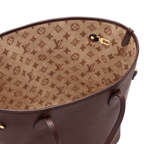Women - Neverfull Inside Out MM Bag Minigram Leather Women New In Women } | LOUIS VUITTON (Product zoom)