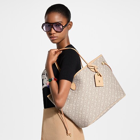 Neverfull MM Tote Bag cropped worn view