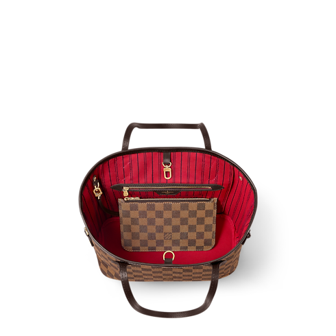 Women - Neverfull PM Tote Bag Damier Ebene Canvas Women Handbags All Collections | LOUIS VUITTON (Product zoom)