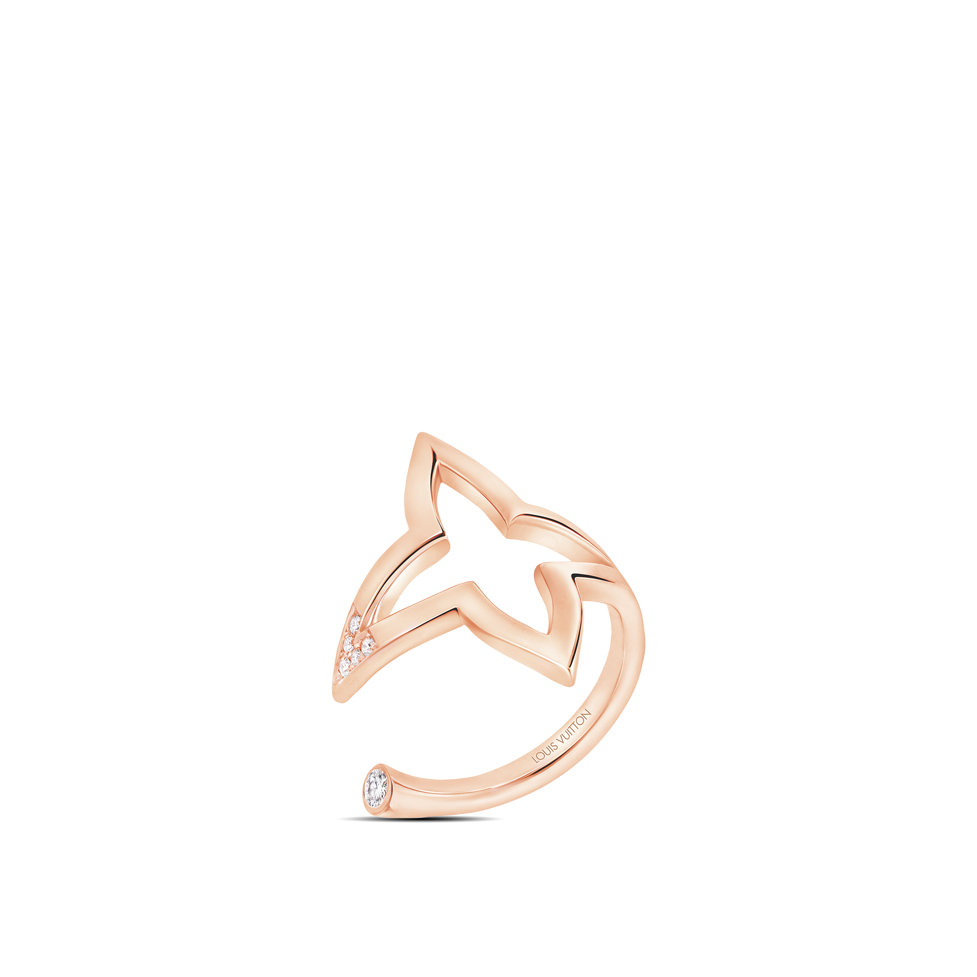 Jewellery - Ombre Blossom Open Ring, Pink Gold and Diamonds  Jewellery Categories Rings | LOUIS VUITTON (Product zoom)