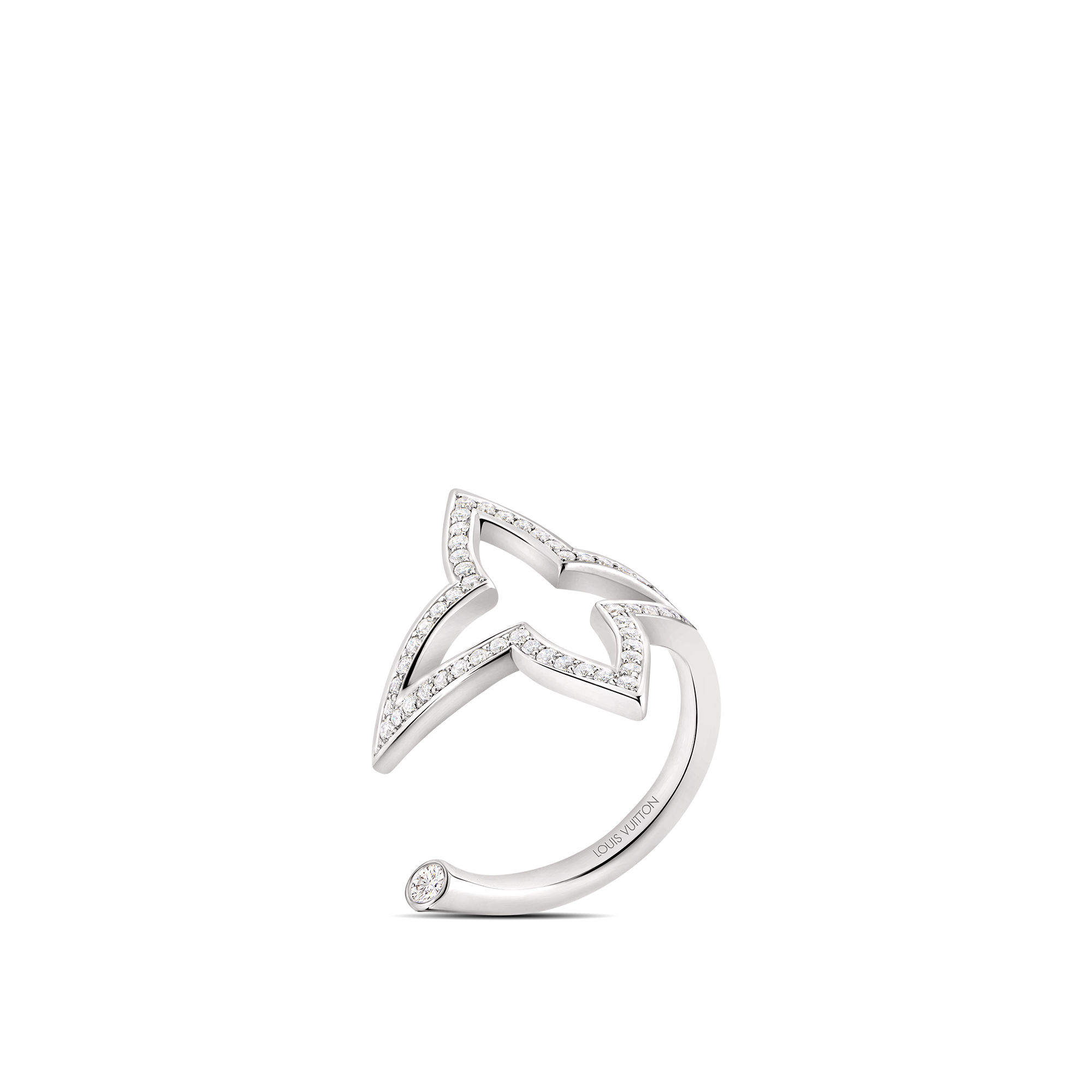 Jewellery - Ombre Blossom Open Ring, White Gold and Diamonds  Jewellery Categories Rings | LOUIS VUITTON (Product zoom)