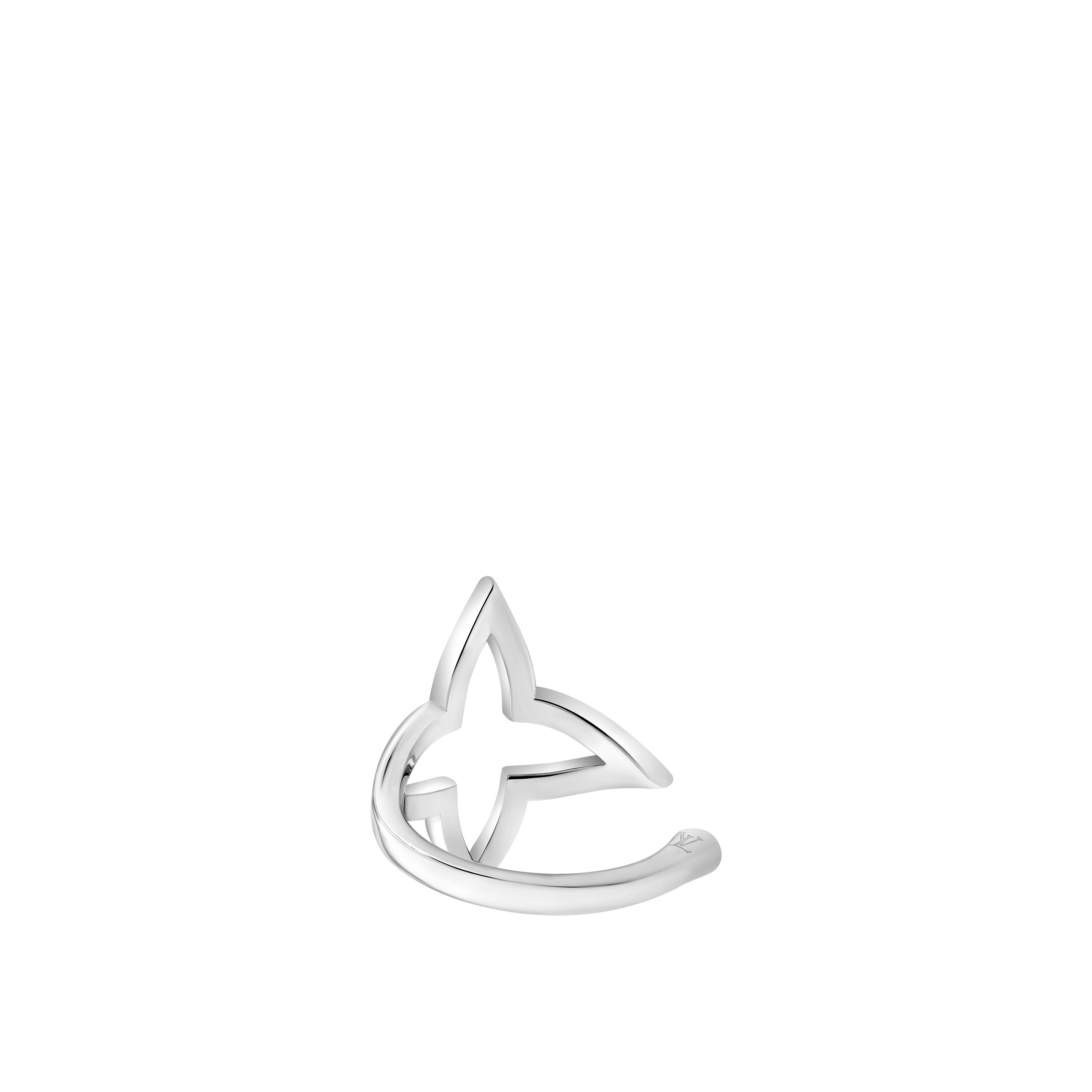Jewellery - Ombre Blossom Open Ring, White Gold and Diamonds  Jewellery Categories Rings | LOUIS VUITTON (Product zoom)