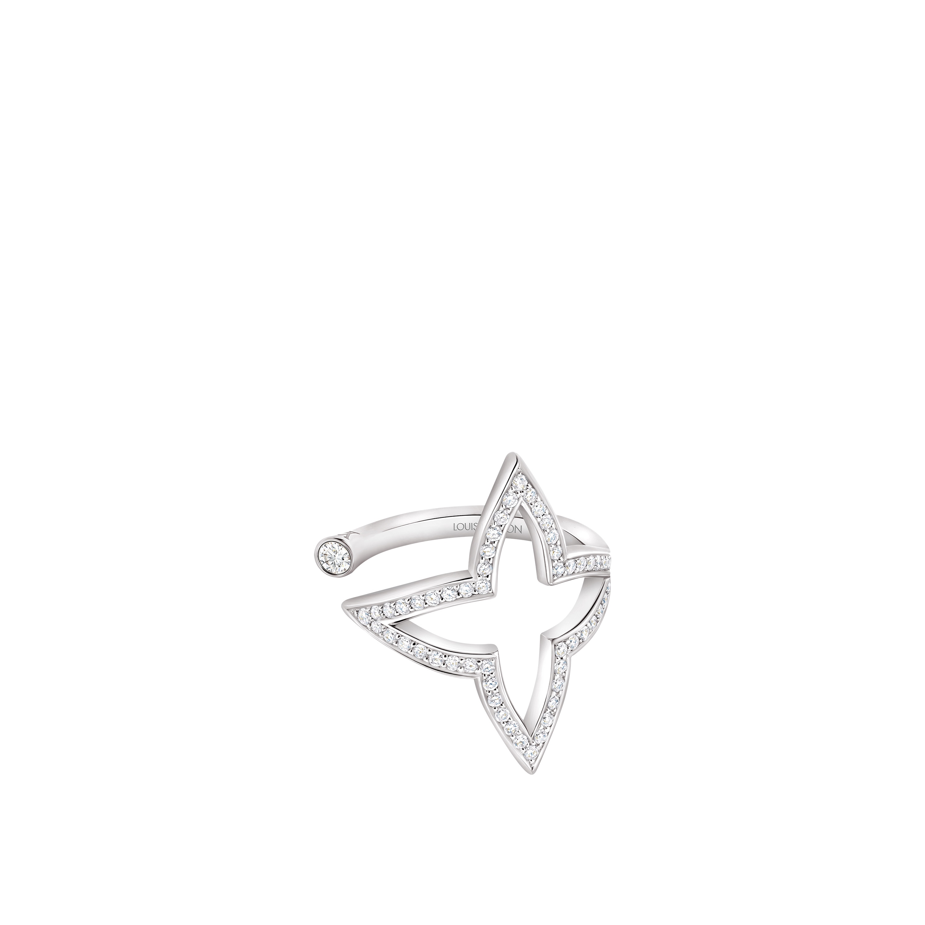 Jewellery - Ombre Blossom Open Ring, White Gold and Diamonds  Jewellery Categories Rings | LOUIS VUITTON (Product zoom)