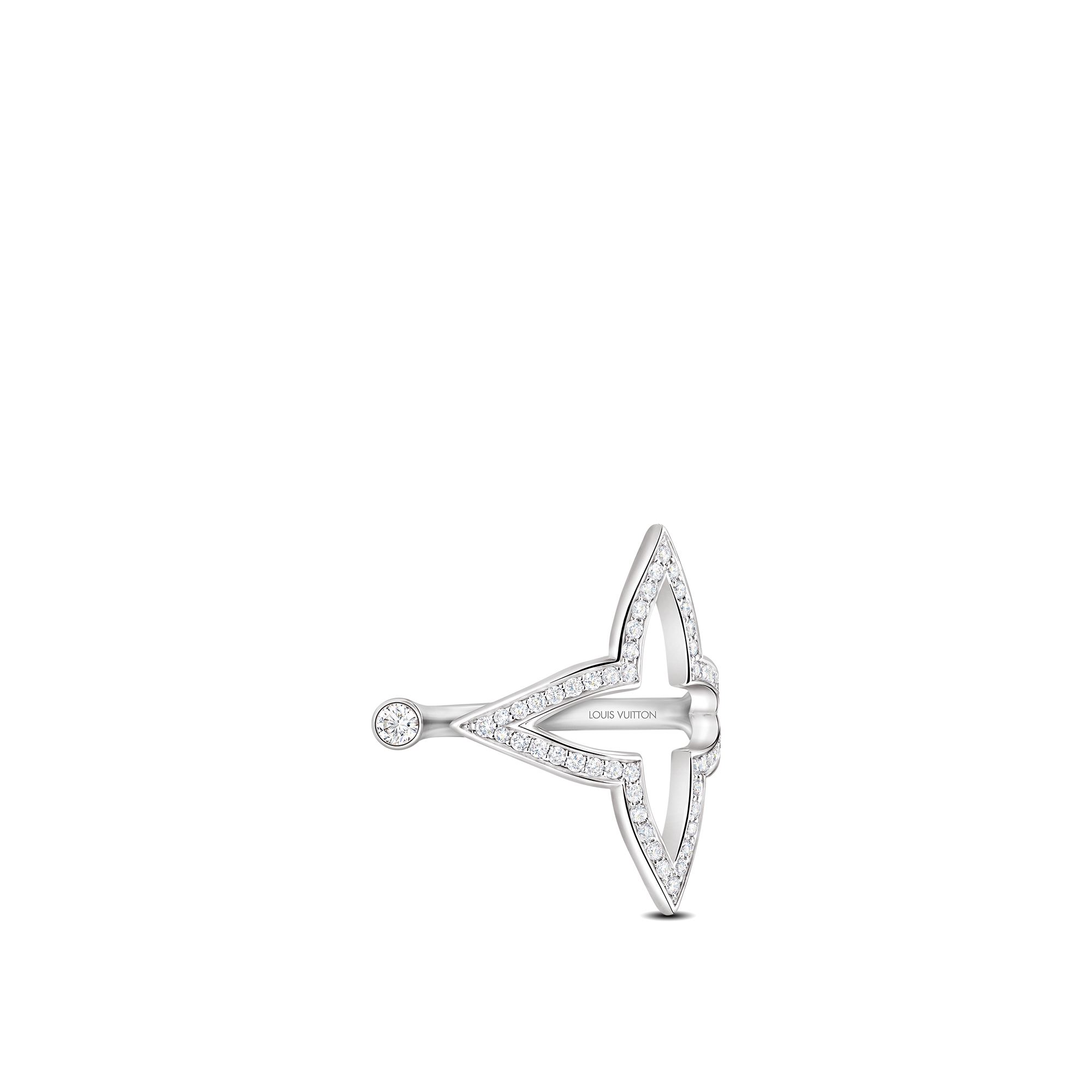 Jewellery - Ombre Blossom Open Ring, White Gold and Diamonds  Jewellery Categories Rings | LOUIS VUITTON (Product zoom)