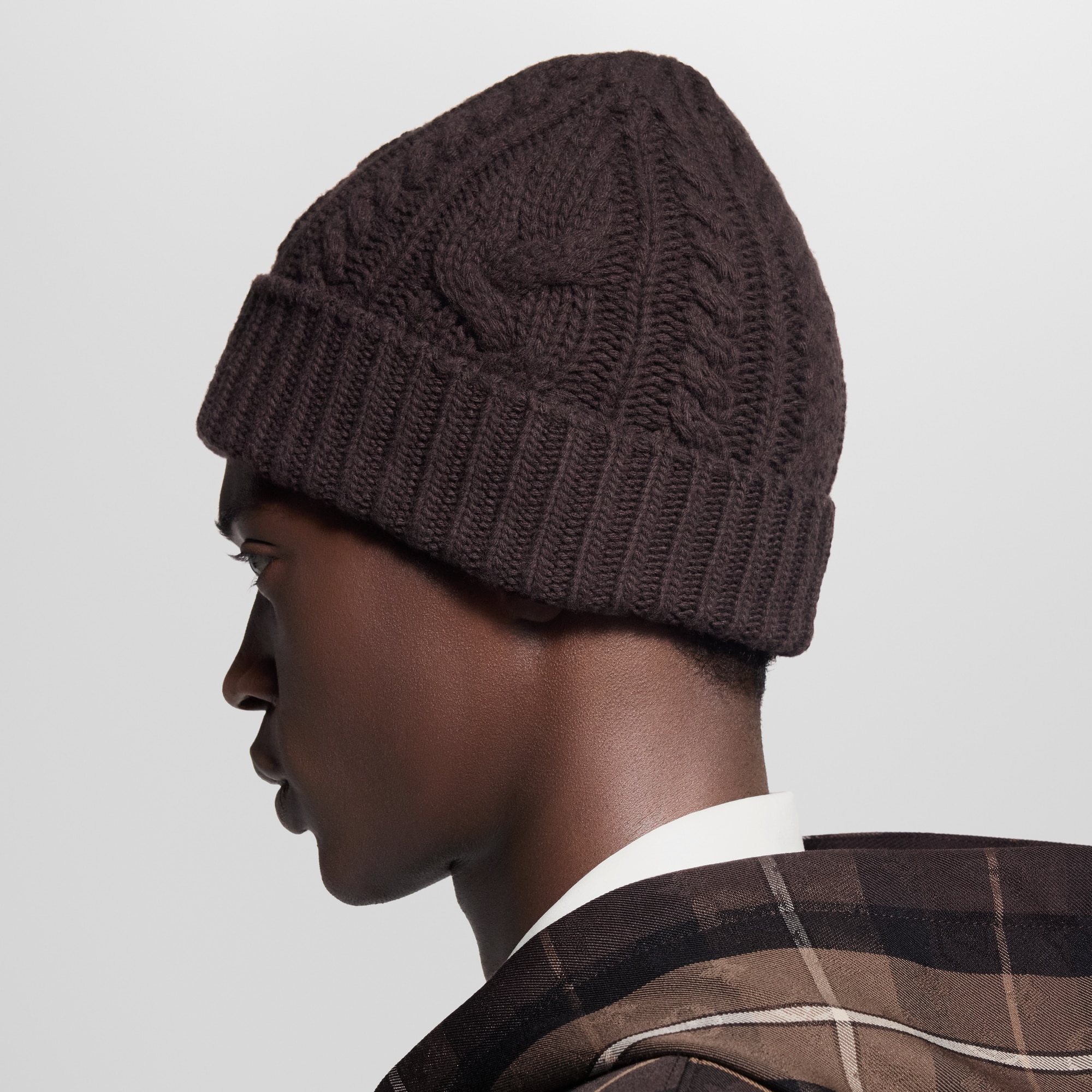 Men - Only LV Mini Cable Beanie S00 Men Accessories Hats, Beanies and Gloves | LOUIS VUITTON (Product zoom)
