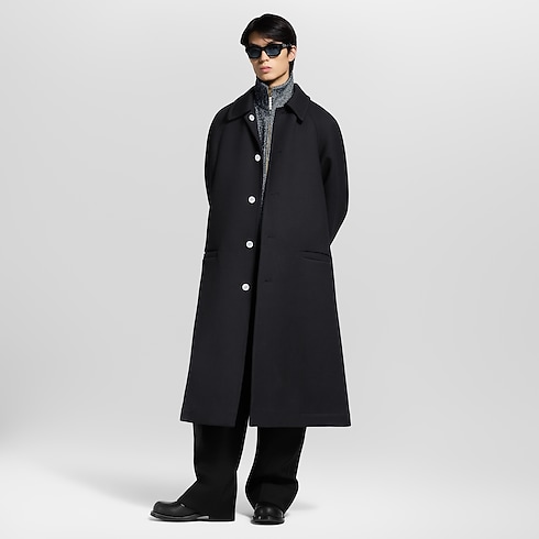 Men - Oversized Single-Breasted Coat Men Ready-to-Wear Outerwear and Coats | LOUIS VUITTON (Product zoom)