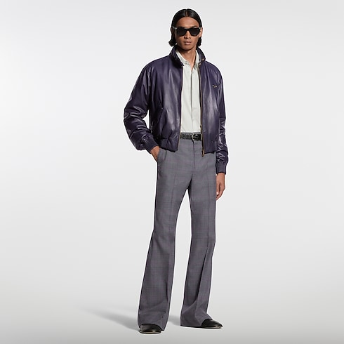 Men - Padded Leather Blouson Men Ready-to-Wear Outerwear and Coats | LOUIS VUITTON (Product zoom)
