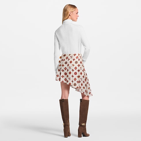 Women - Paisley Monogram Asymmetrical Skirt Women Ready-to-Wear Skirts and Shorts | LOUIS VUITTON (Product zoom)