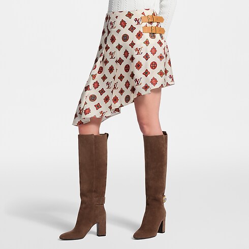 Women - Paisley Monogram Asymmetrical Skirt Women Ready-to-Wear Skirts and Shorts | LOUIS VUITTON (Product zoom)