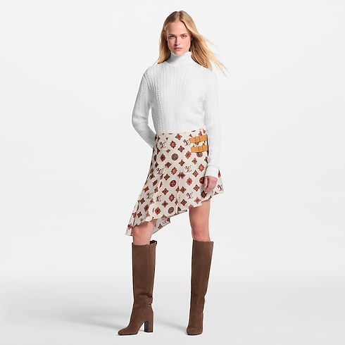 Women - Paisley Monogram Asymmetrical Skirt Women Ready-to-Wear Skirts and Shorts | LOUIS VUITTON (Product zoom)
