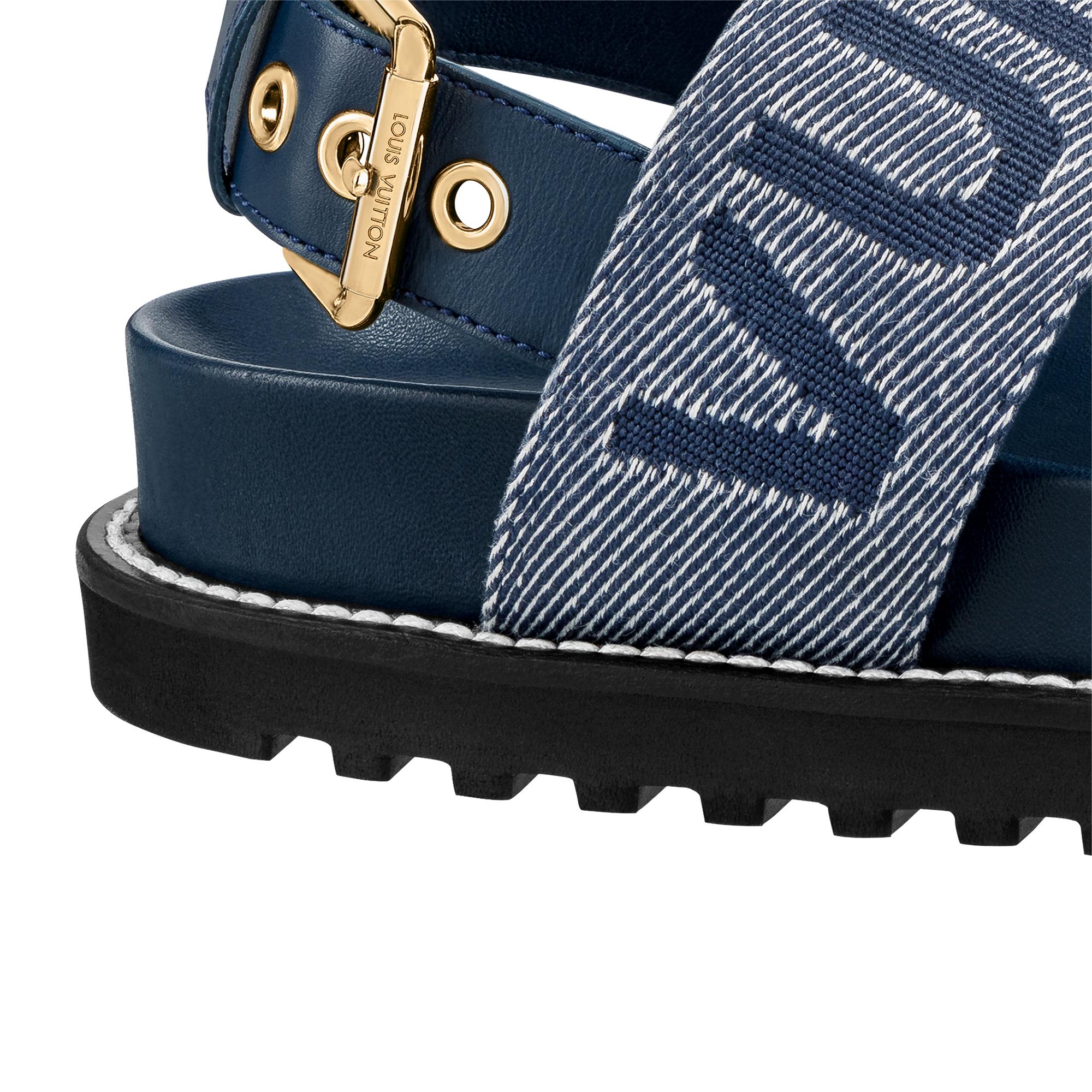 louis vuitton blue sandals