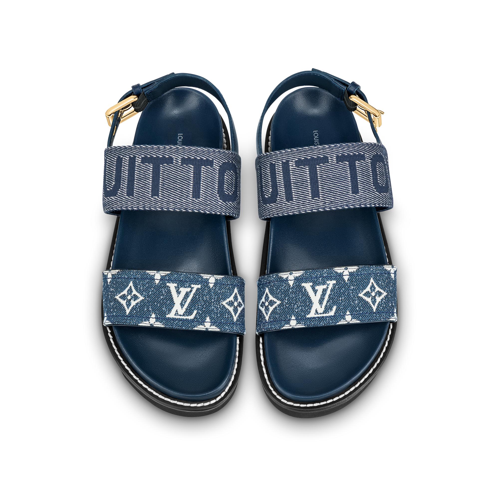 louis vuitton blue sandals
