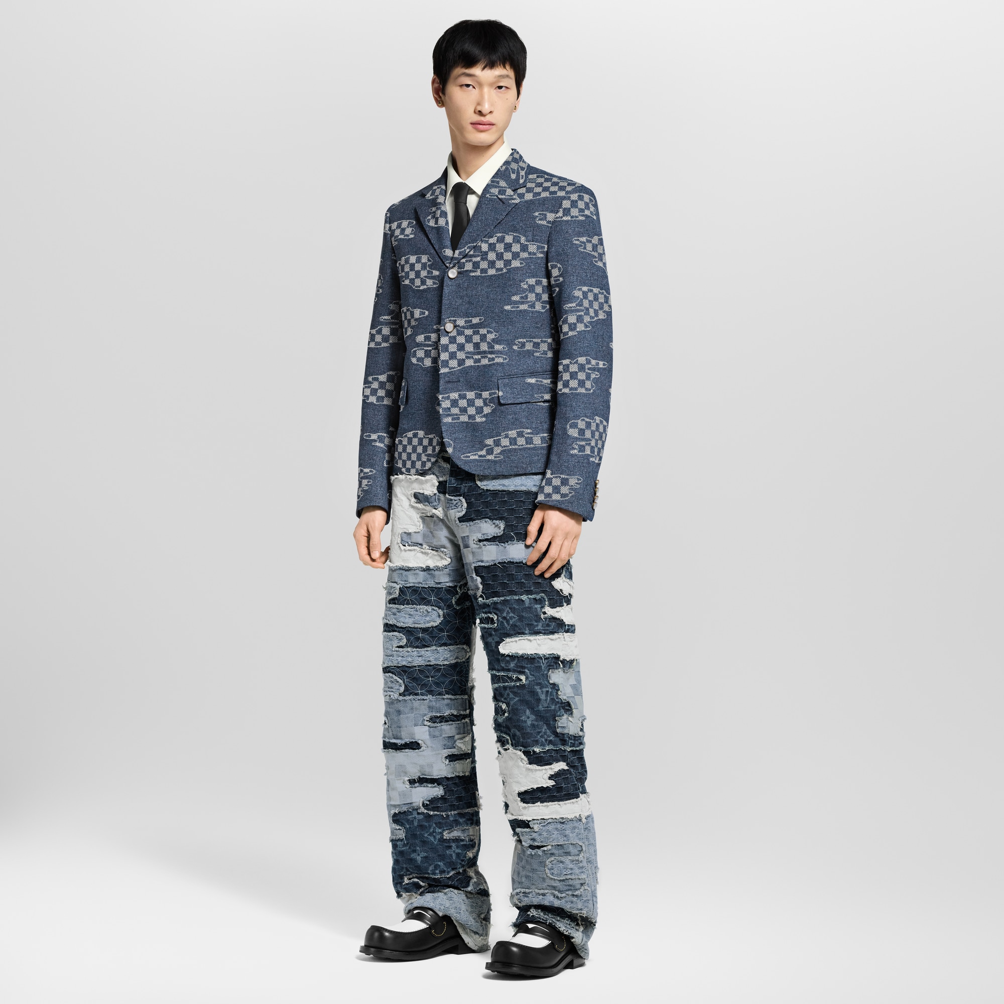 Men - Patchwork Denim Skate Trousers  Men Ready-to-Wear Denim Collection | LOUIS VUITTON (Product zoom)