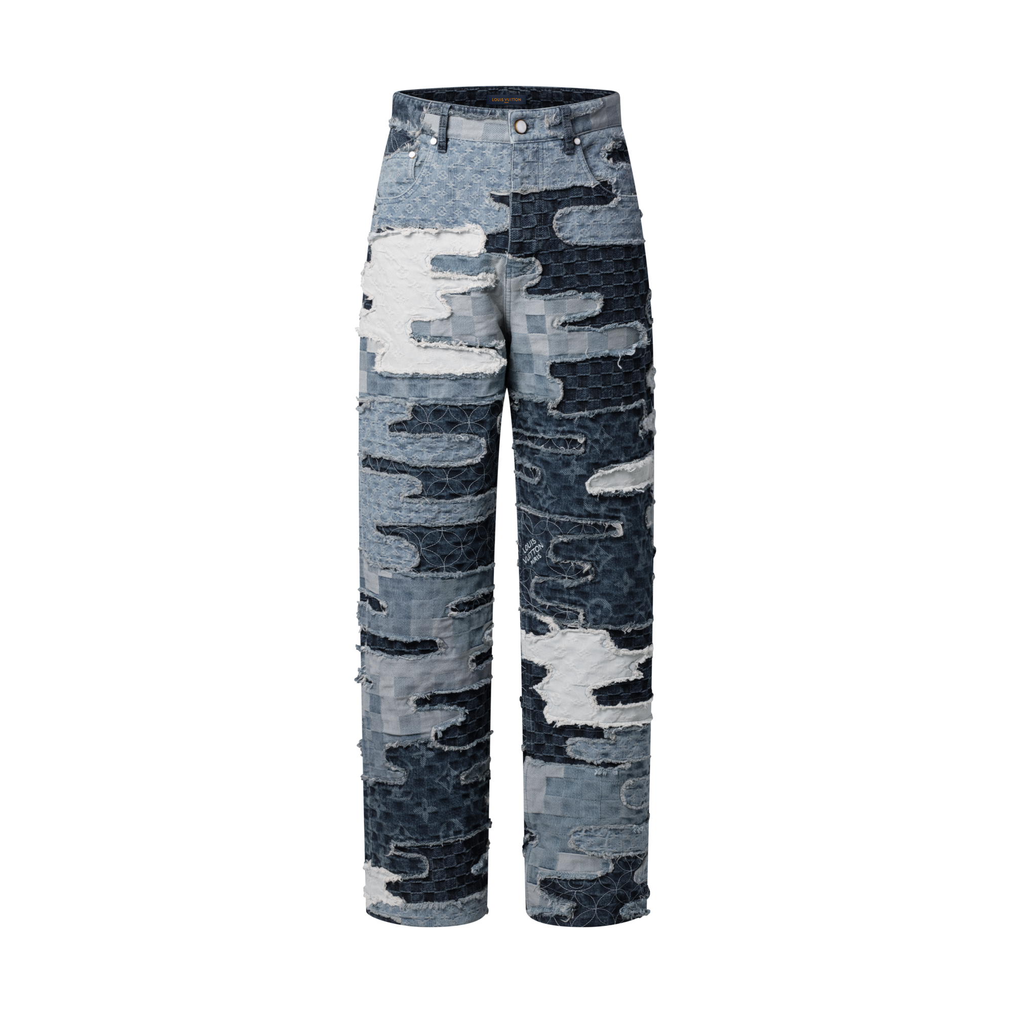 Men - Patchwork Denim Skate Trousers  Men Ready-to-Wear Denim Collection | LOUIS VUITTON (Product zoom)