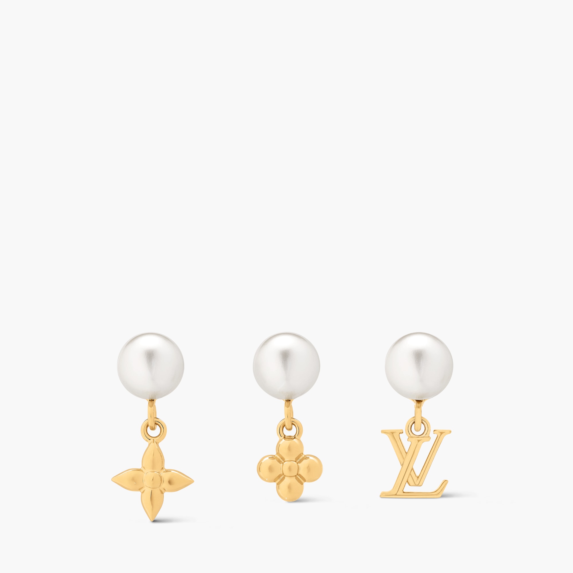 Pearl River Earrings Luxury S00 Gold LOUIS VUITTON