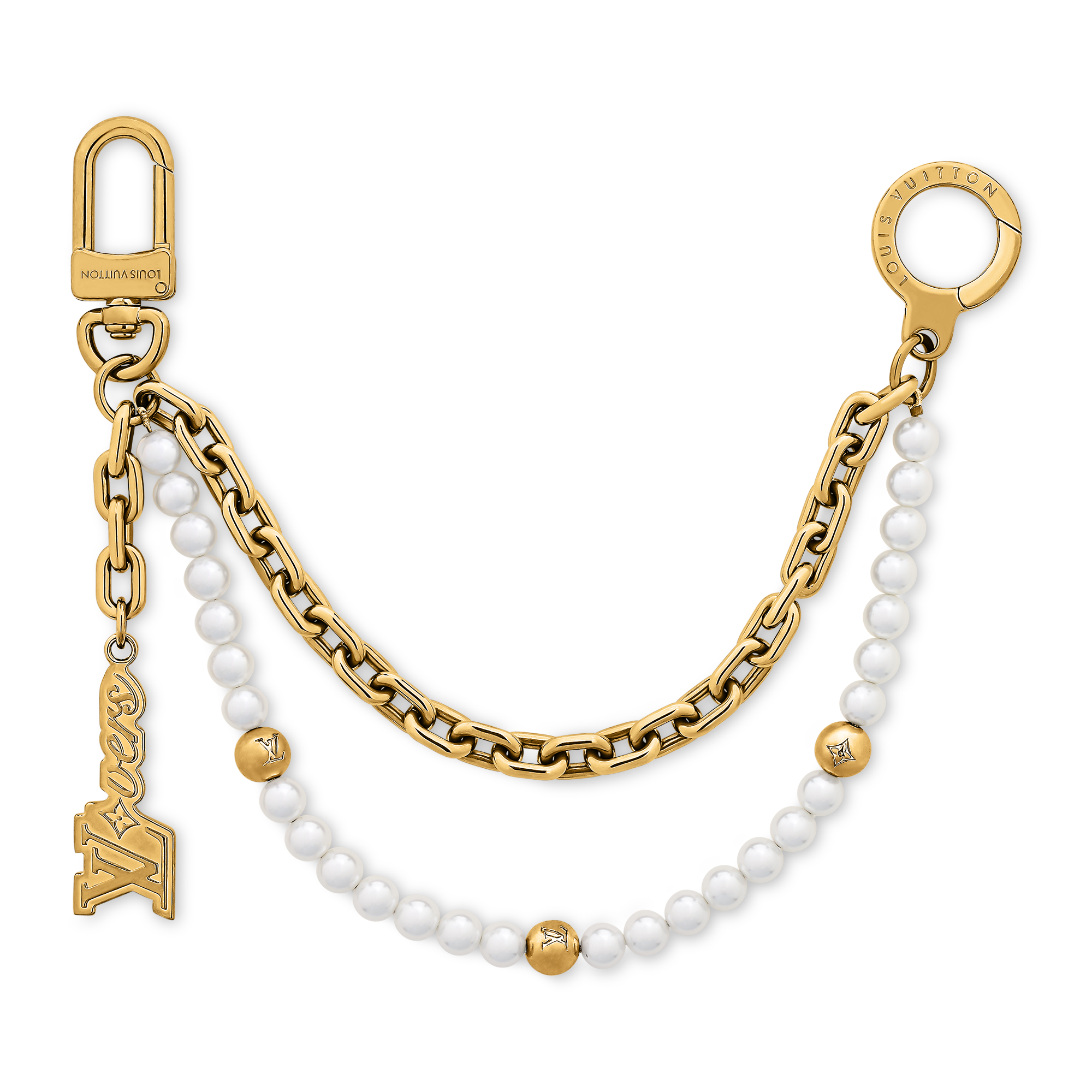 Men - Pearls Mini Chain Belt S00 Men Accessories Bag Charms and Keyholders | LOUIS VUITTON (Product zoom)