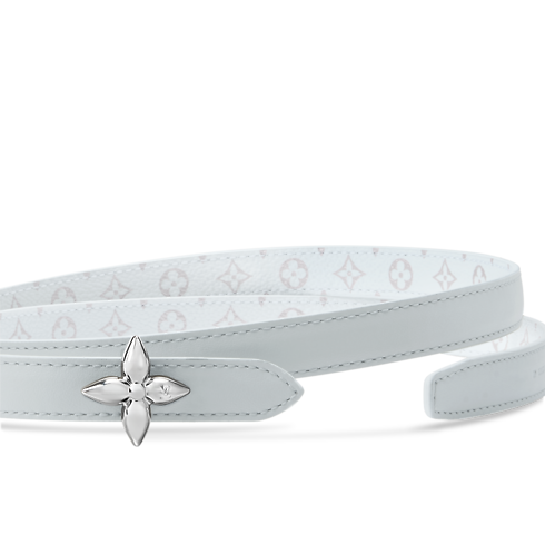 Women - Pearly Monogram Mini Flowergram 15MM Reversible Belt Women Accessories Belts | LOUIS VUITTON (Product zoom)