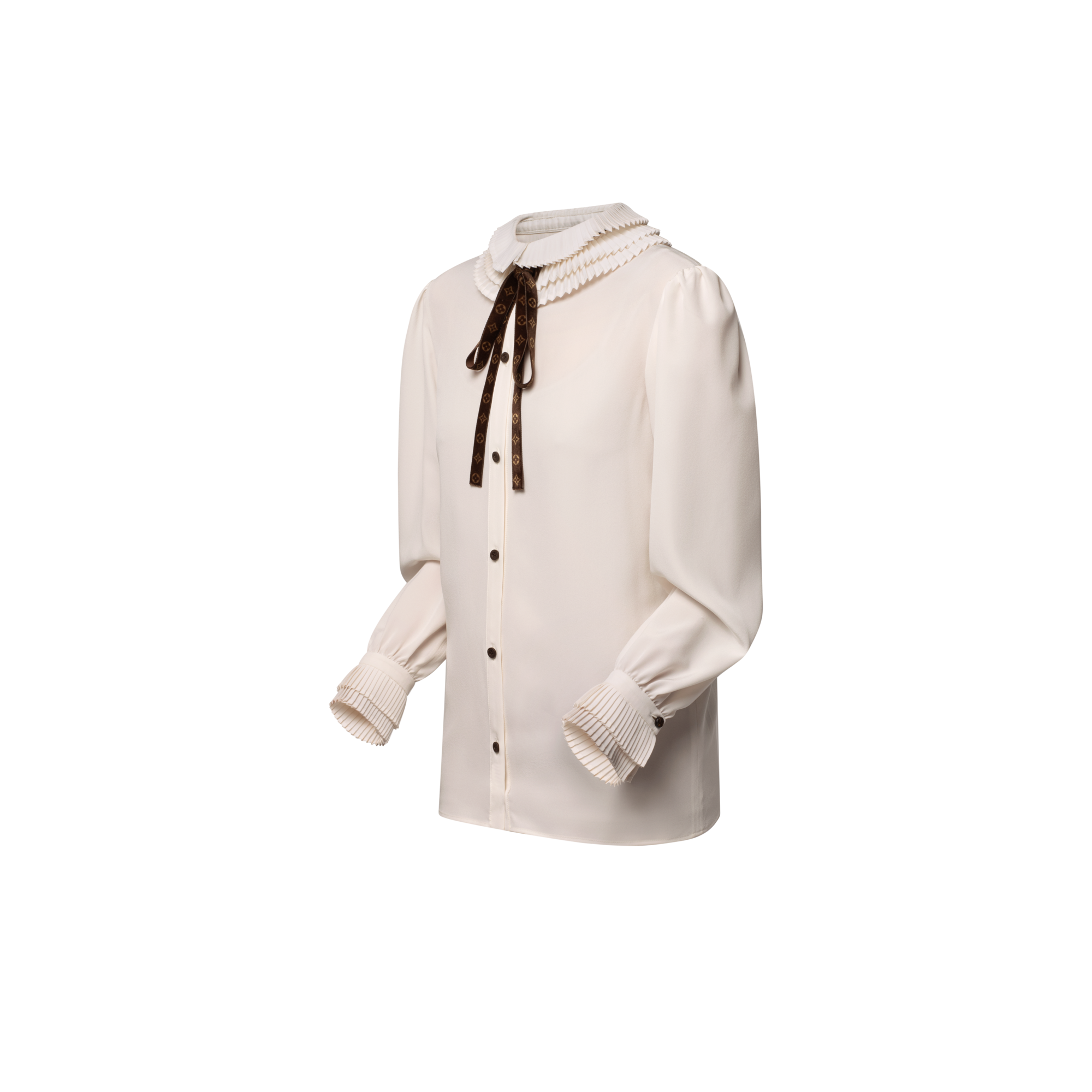 Women - Pleat Collar Blouse  Women Ready-to-Wear Tops | LOUIS VUITTON (Product zoom)