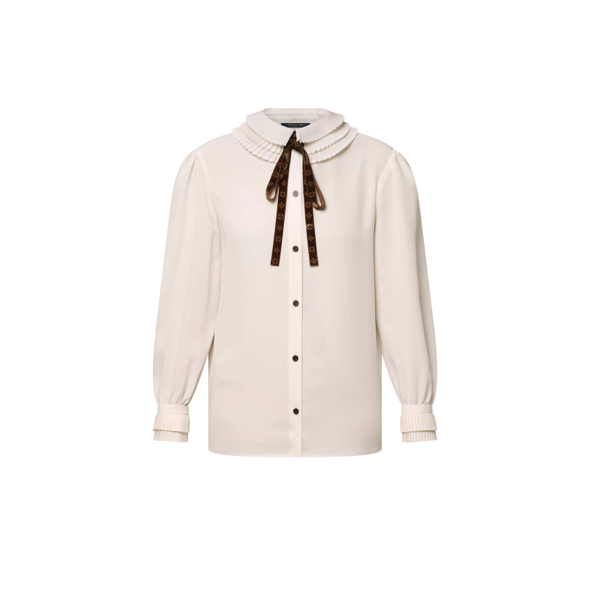 Women - Pleat Collar Blouse  Women Ready-to-Wear Tops | LOUIS VUITTON (Product zoom)