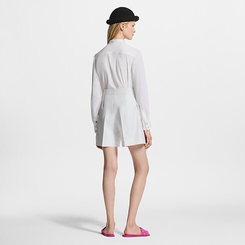 Women - Pleated Lavallière Blouse Women Ready-to-Wear Tops | LOUIS VUITTON (Product zoom)