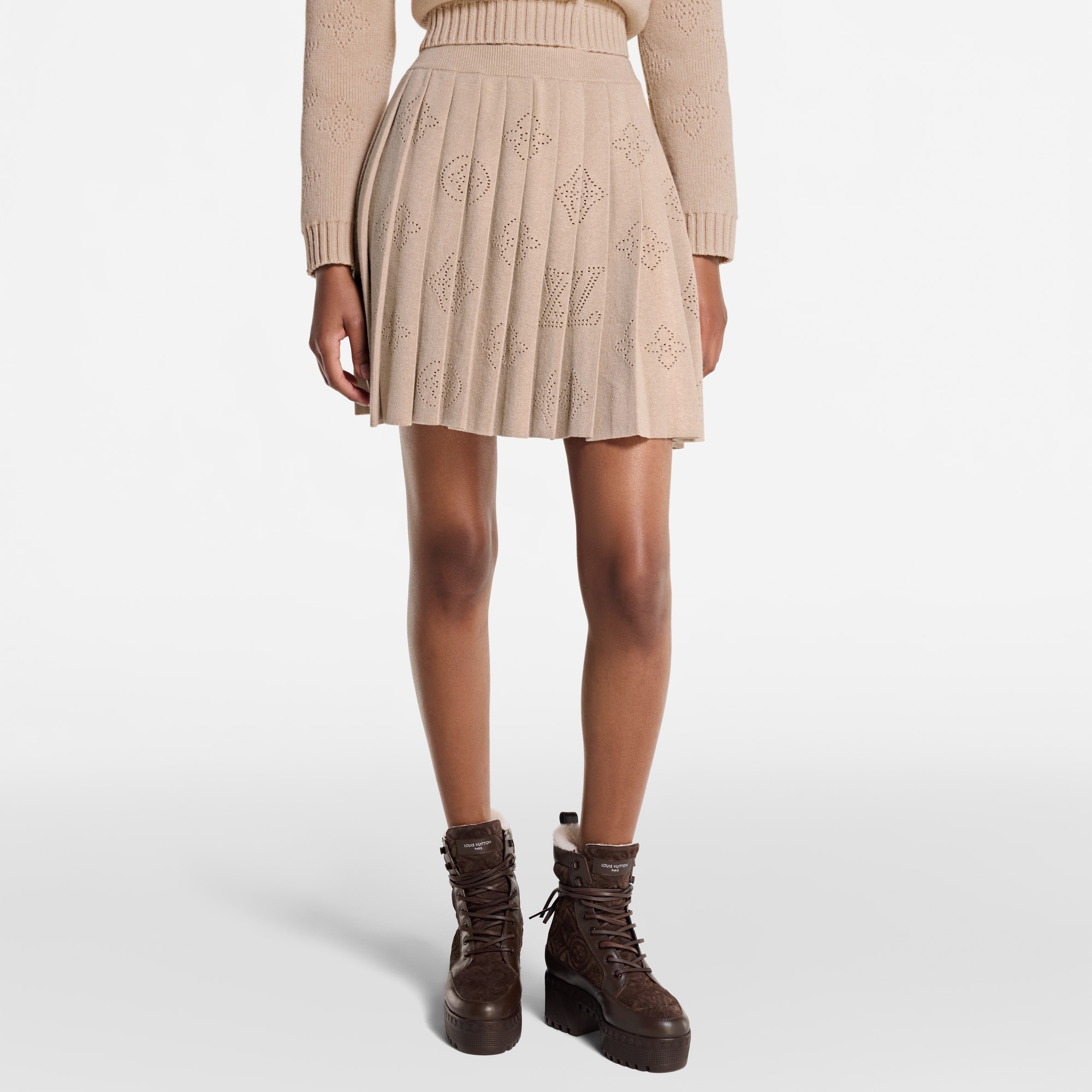 Women - Pleated Mahina Knit Skirt  Women Ready-to-Wear Skirts and Shorts | LOUIS VUITTON (Product zoom)