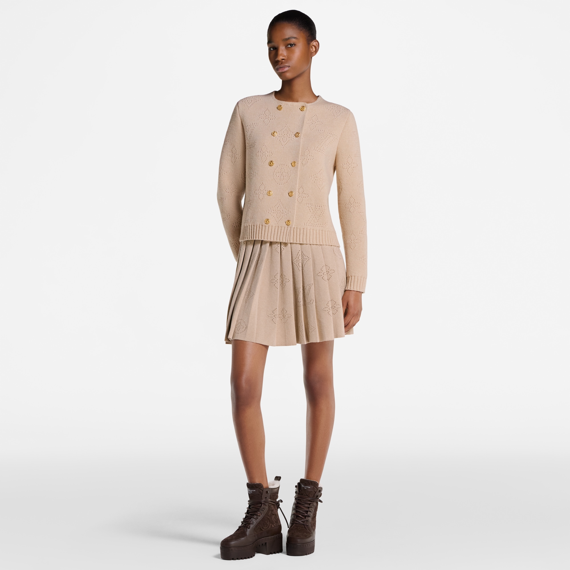 Women - Pleated Mahina Knit Skirt  Women Ready-to-Wear Skirts and Shorts | LOUIS VUITTON (Product zoom)