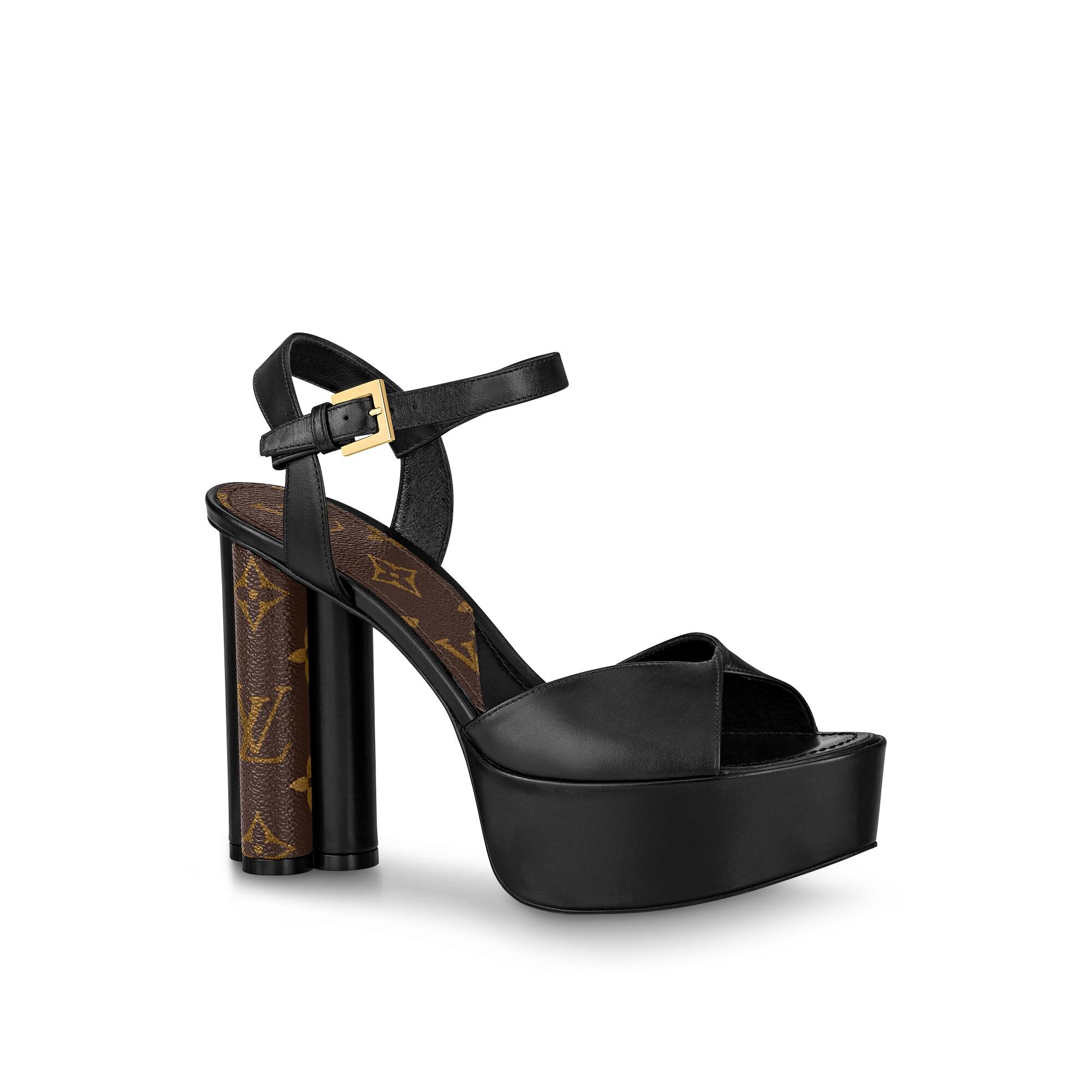 Louis vuitton black platform heels Clearance