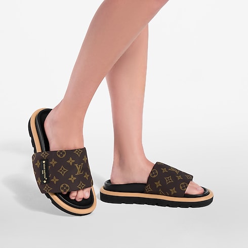 Pool Pillow Flat Comfort Mules cropped worn view