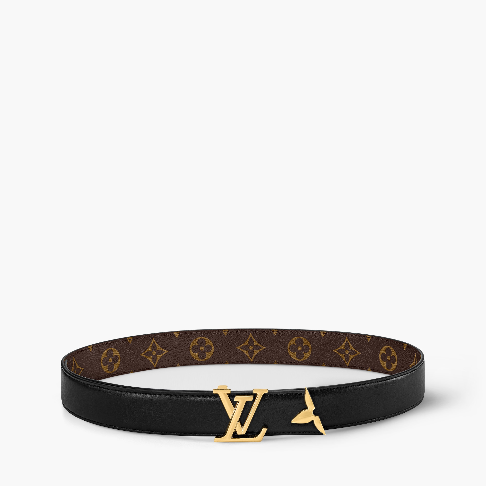 Pretty LV 30MM Reversible Belt Luxury Monogram Canvas Black