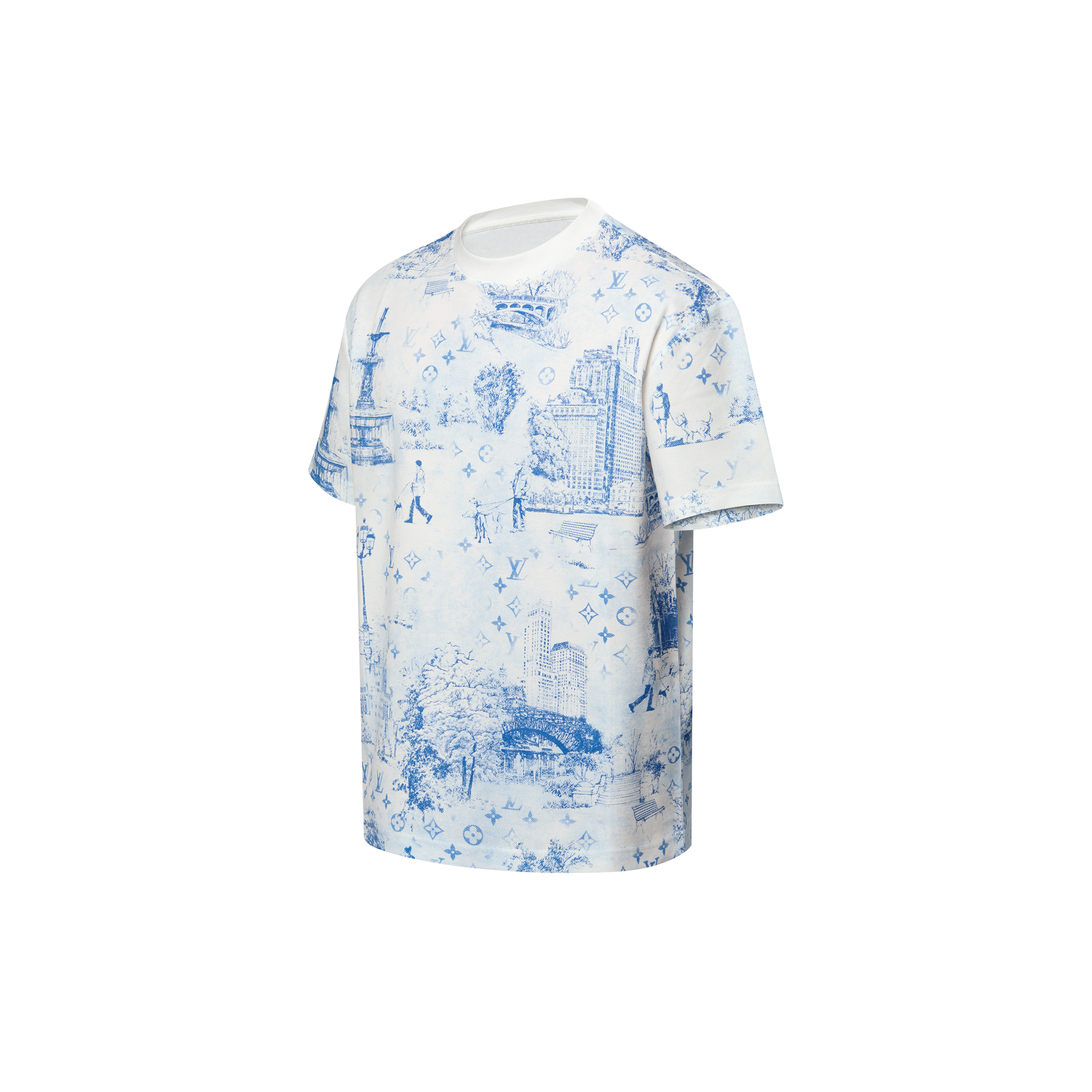 Men - Printed Cotton Pique T-Shirt  Men Ready-to-Wear T-Shirts and Polos | LOUIS VUITTON (Product zoom)