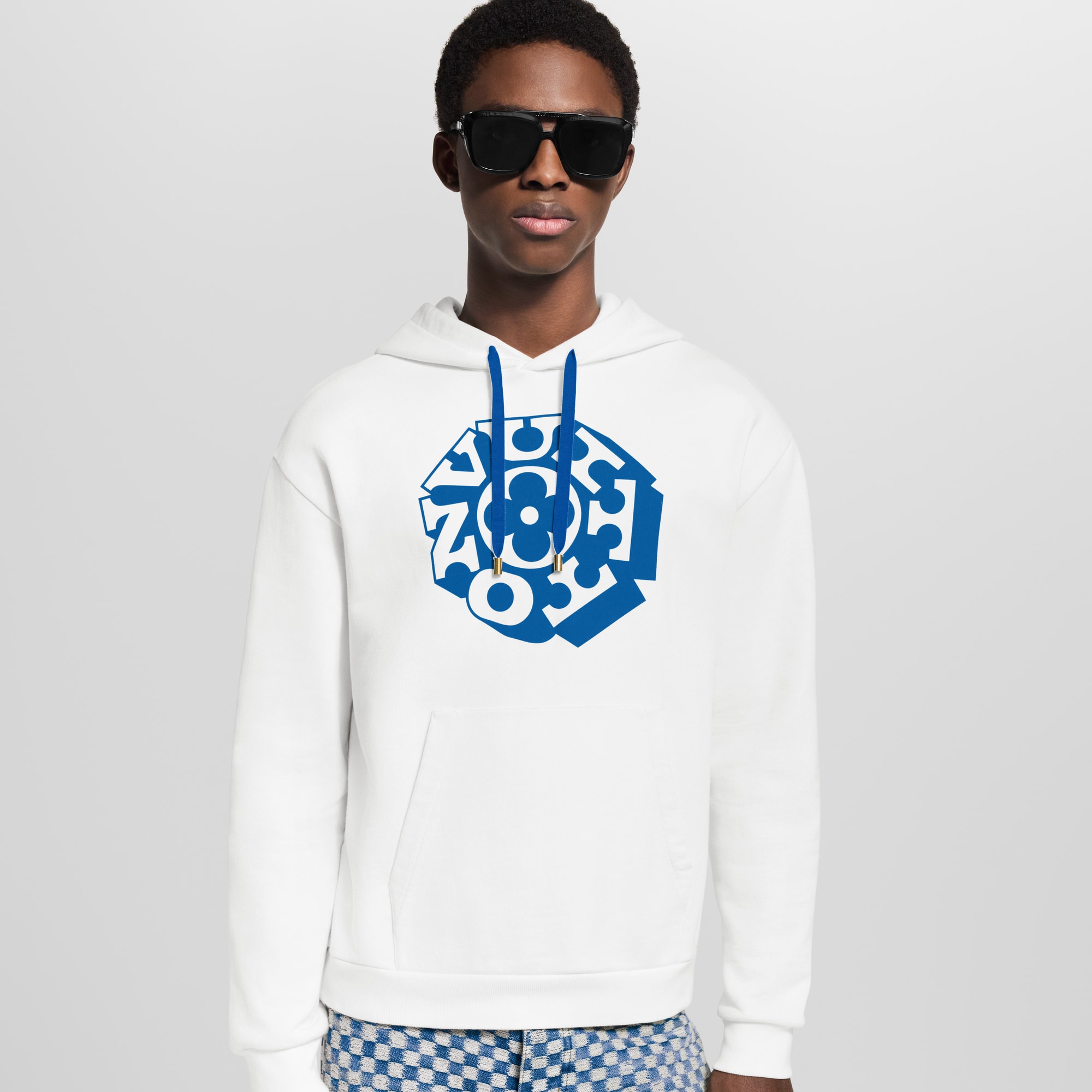 Men - Printed Signature Hoodie  Men Ready-to-Wear T-Shirts and Polos | LOUIS VUITTON (Product zoom)