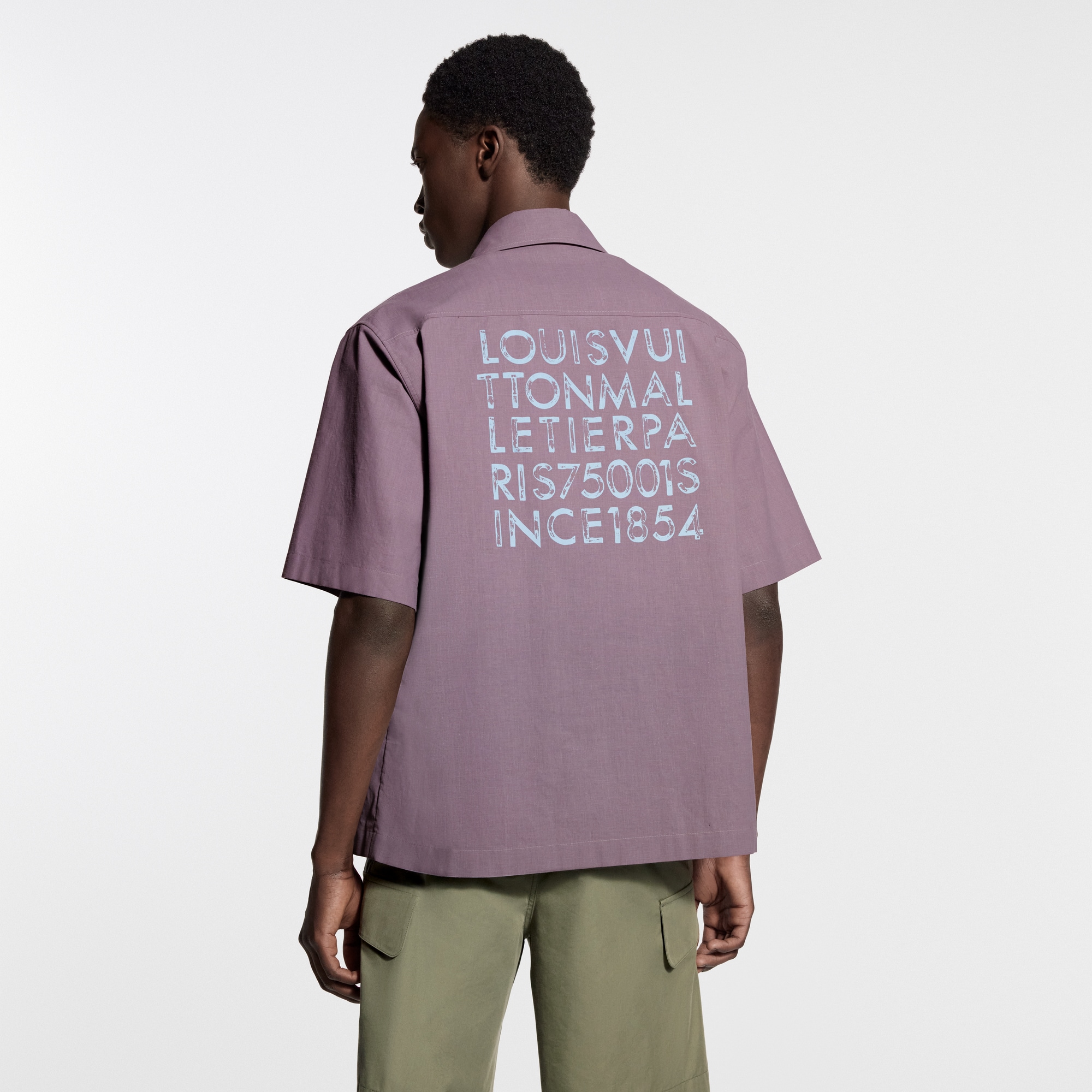Printed Signature Short-Sleeved Shirt - Luxury Purple | LOUIS VUITTON