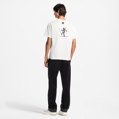 Men - Printed Signature Short-Sleeved T-Shirt Men Ready-to-Wear All Ready-to-Wear | LOUIS VUITTON (Product zoom)