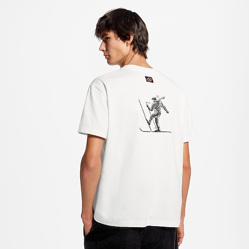 Men - Printed Signature Short-Sleeved T-Shirt Men Ready-to-Wear All Ready-to-Wear | LOUIS VUITTON (Product zoom)